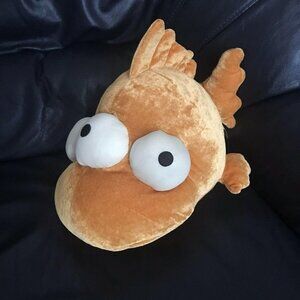 The Simpsons Blinky Orange 3 Eyed Mutant Fish Plush Stuffed Animal Soft Toy